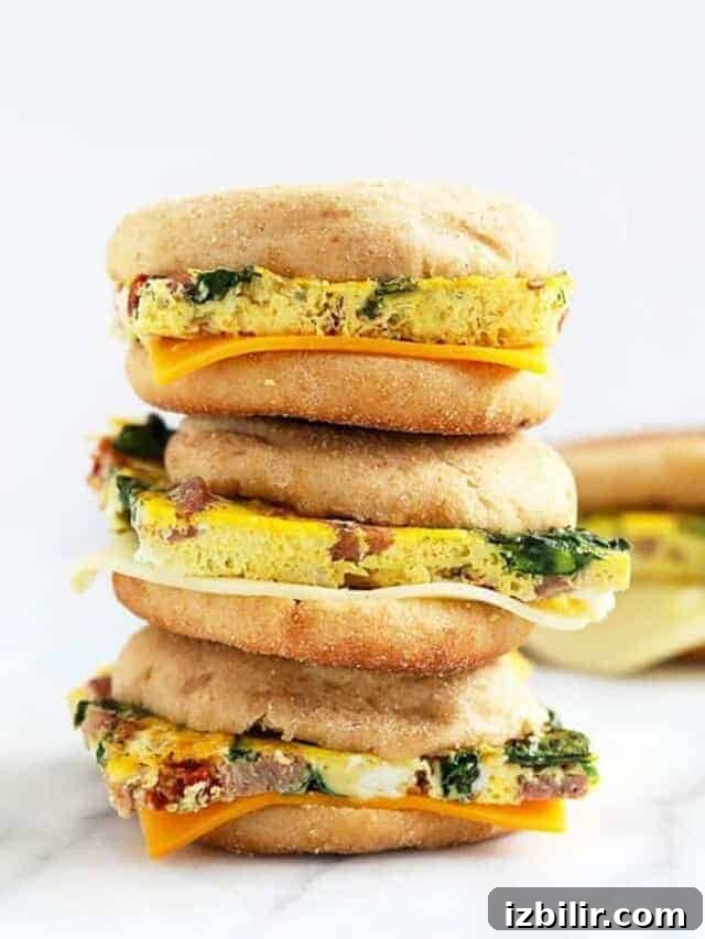 15+ Egg Breakfast Recipes to Elevate Your Morning 14 stack of breakfast sandwiches