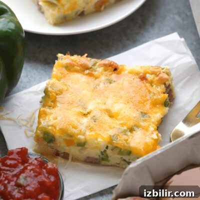 15+ Egg Breakfast Recipes to Elevate Your Morning 6 Denver omelette breakfast casserole with peppers and ketchup.