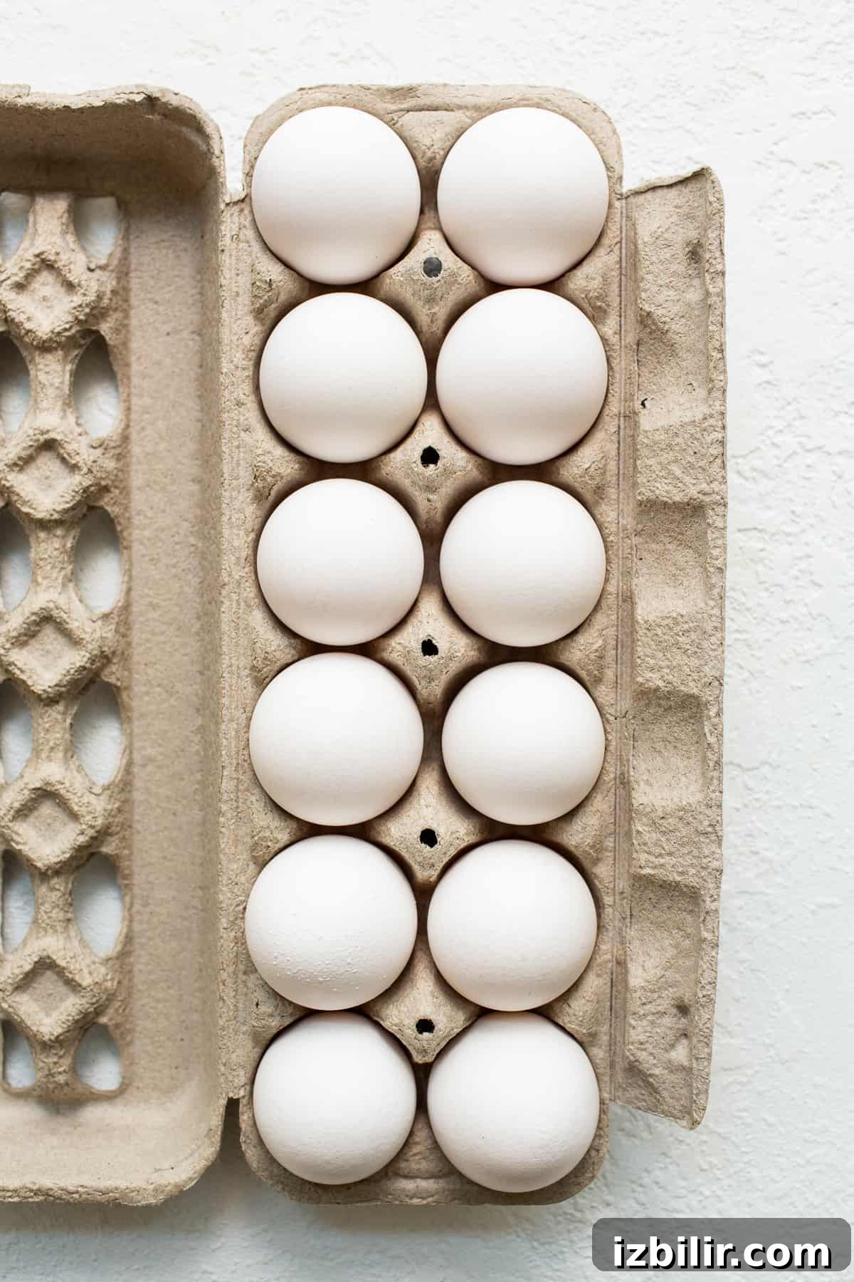 Eggs in a carton.
