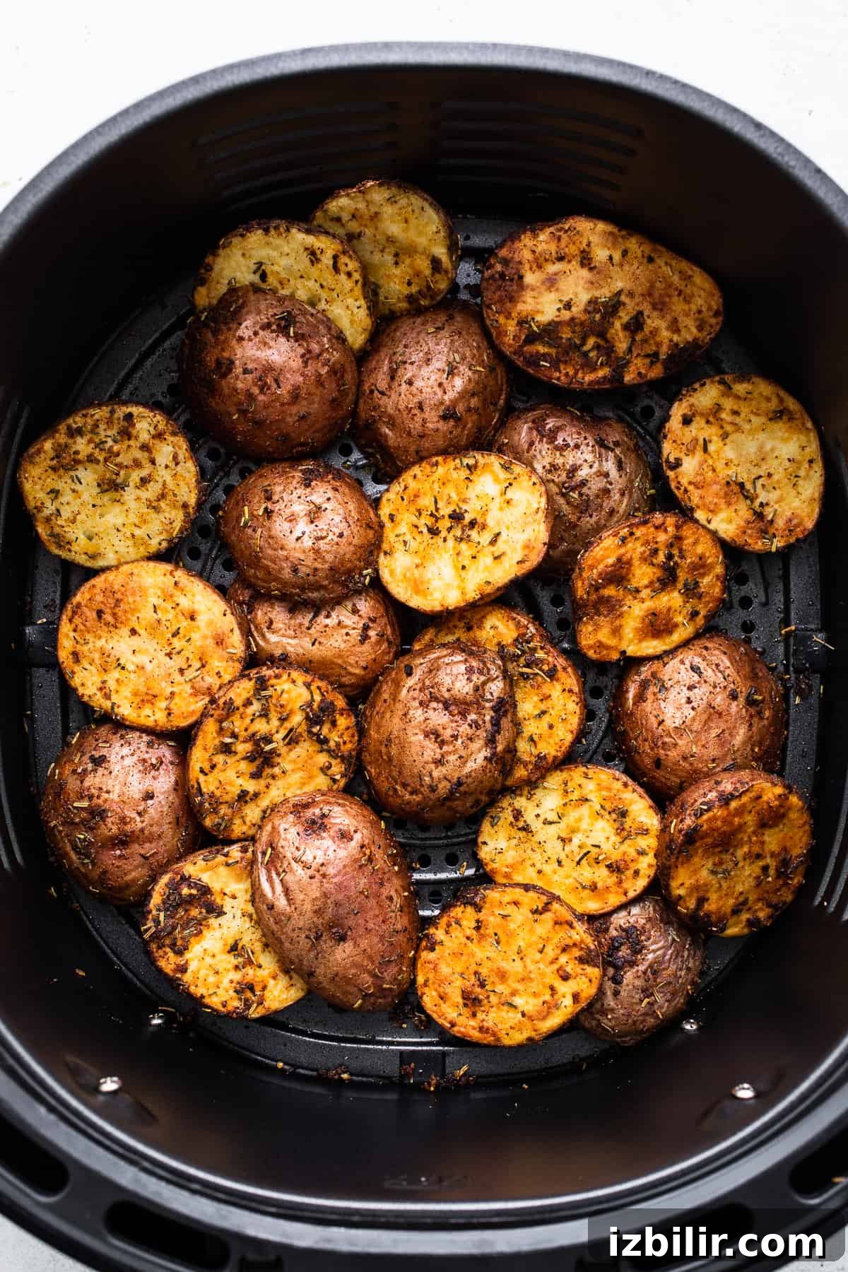 Potatoes in the air fryer.