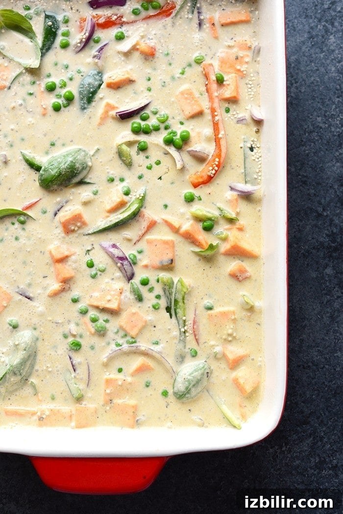 Baked Sweet Potato Green Curry Quinoa Casserole 5 Baked casserole fresh from the oven