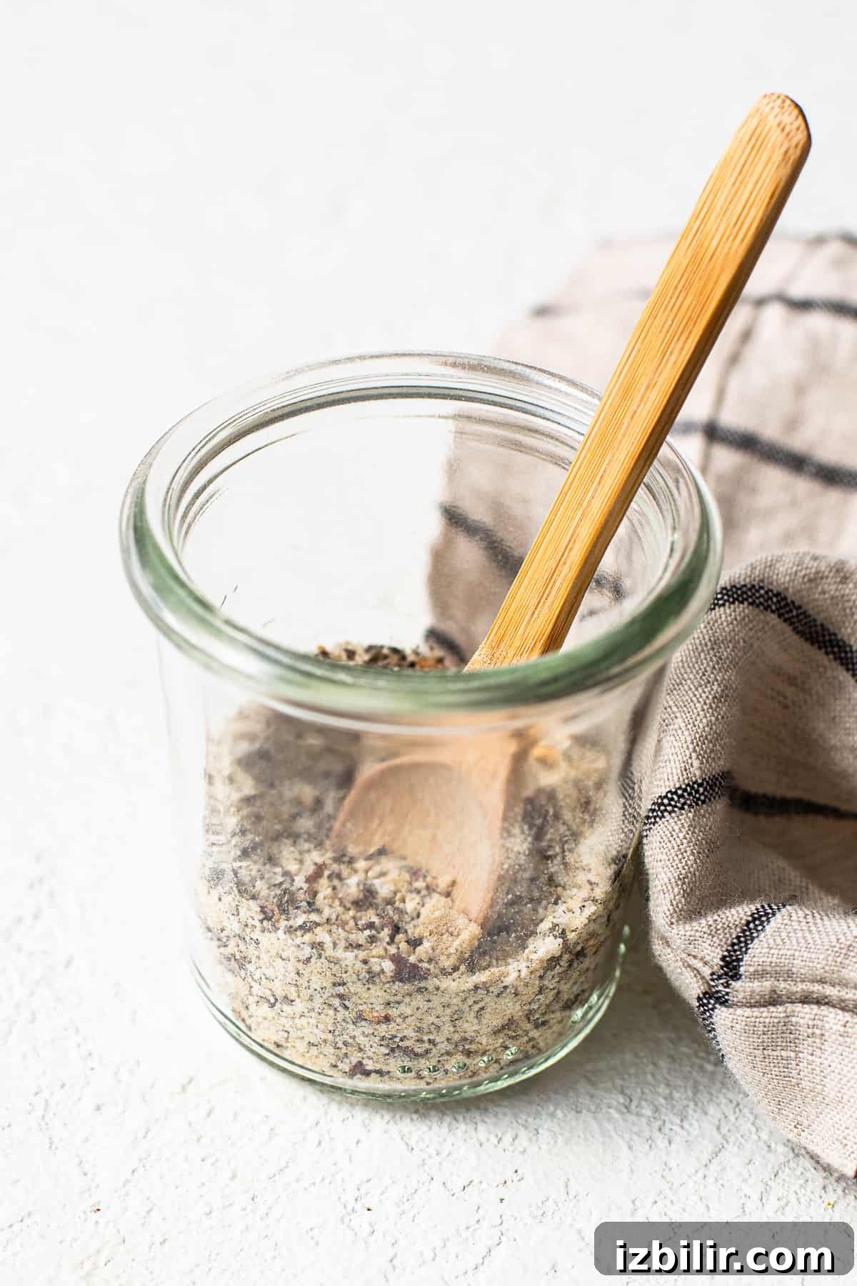 Jar of steak seasoning Steak seasoning in a jar.
