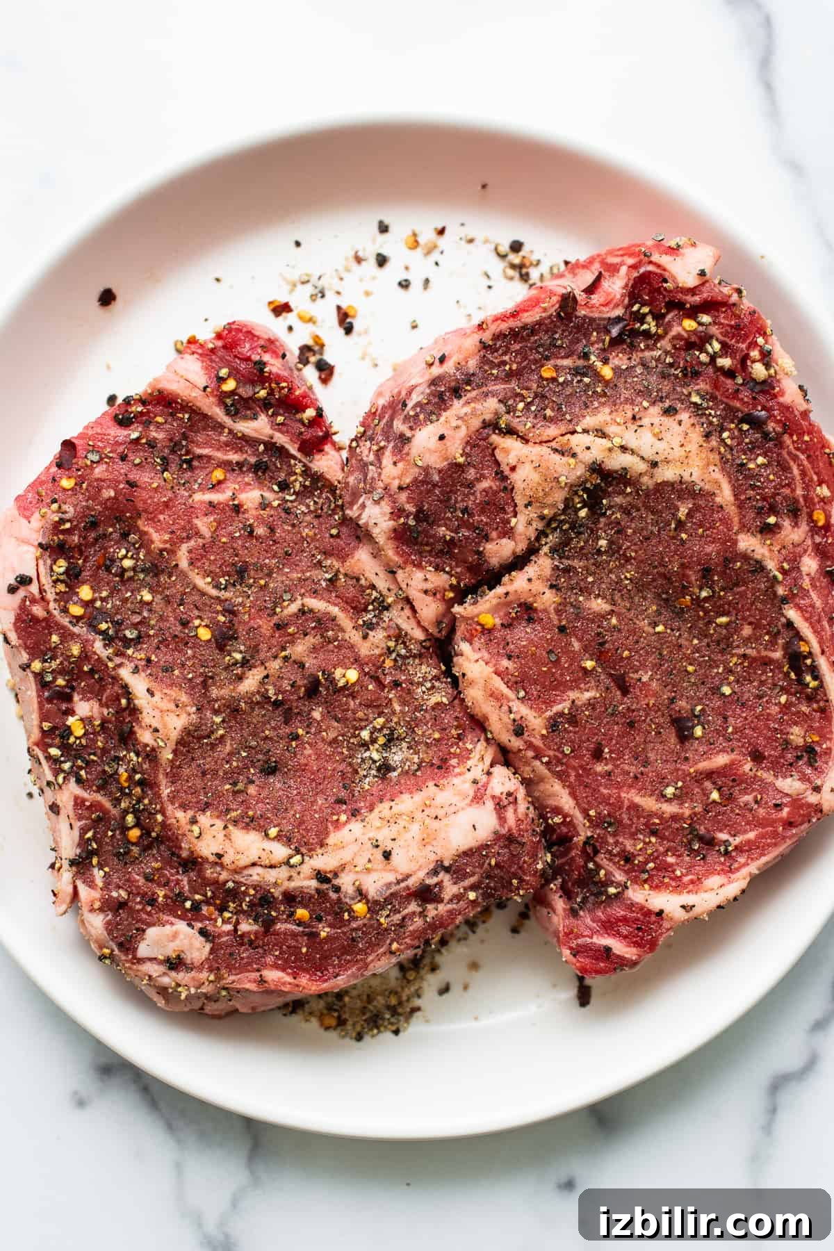 How to Make Restaurant-Style Cast Iron Steak at Home 3 A steak with dry rub on it.