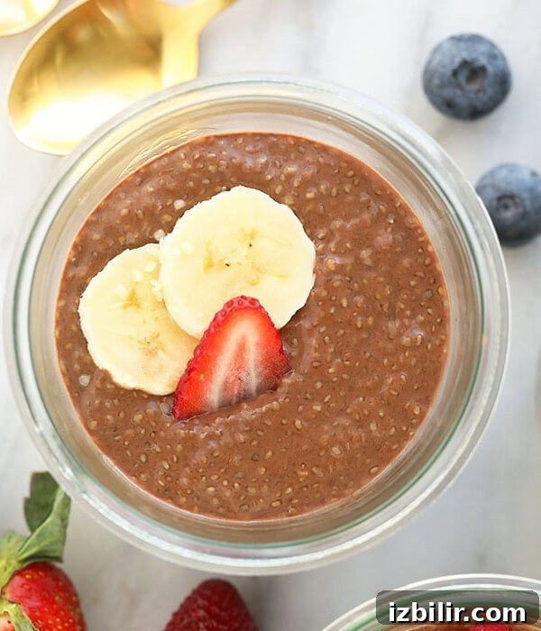 Bananas Foster Muffins with Rum Caramel Glaze 8 Three jars of protein-packed chia seed pudding with berries and bananas.