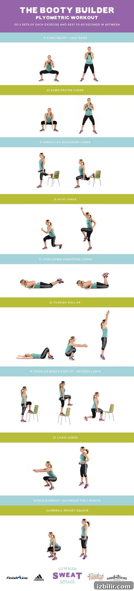 Looking for the perfect lower body workout that incorporates strength training and plyometrics? Try this Booty Builder Workout today! Booty Builder