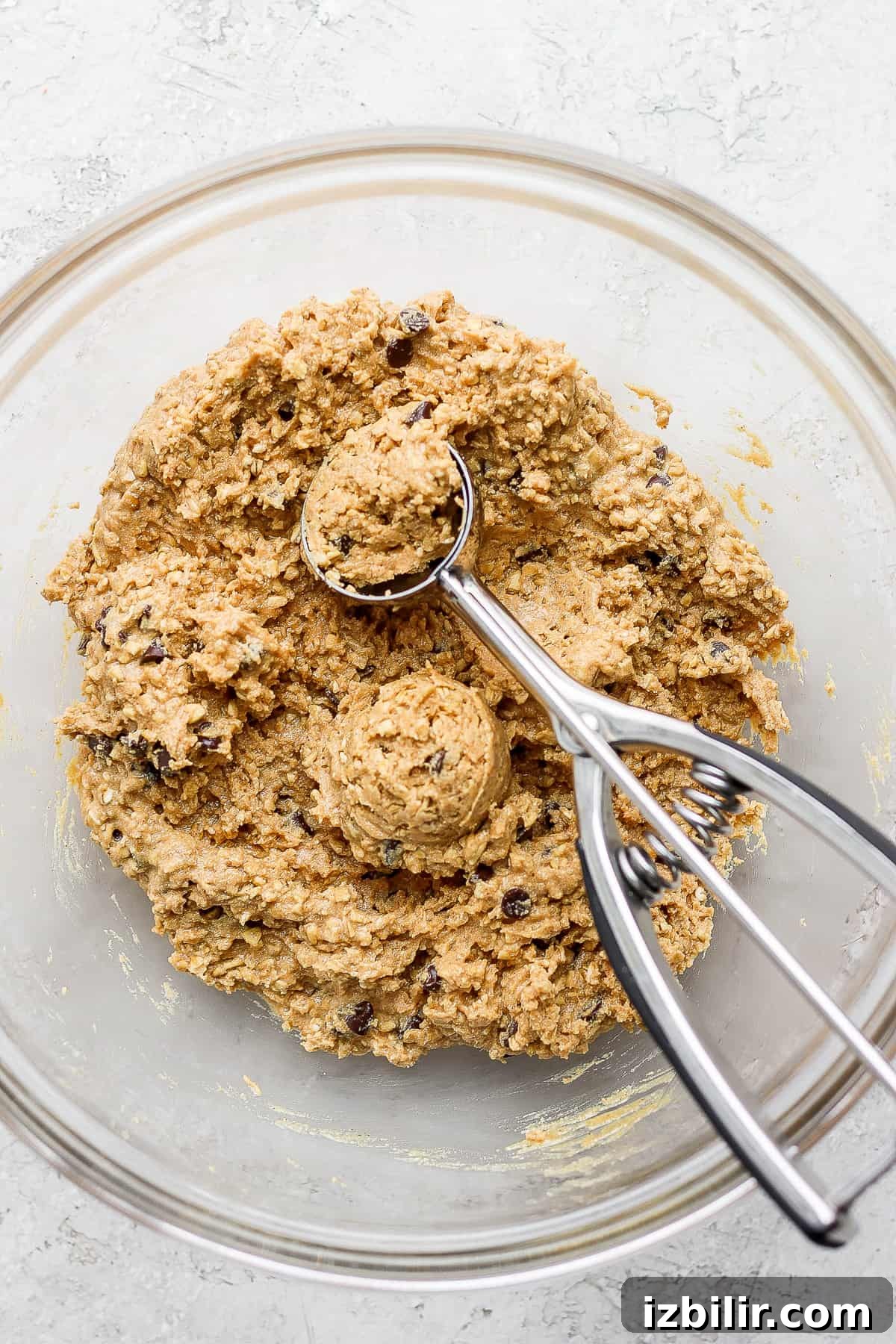 cookie dough in bowl.