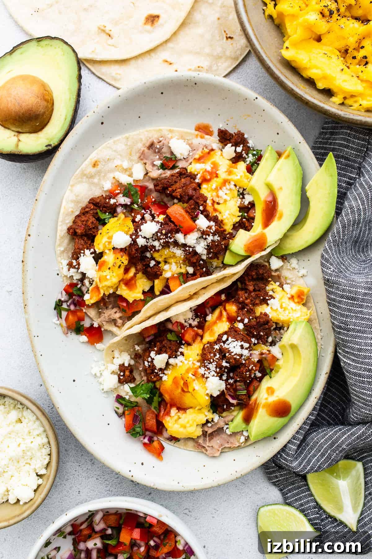 Tacos on plate