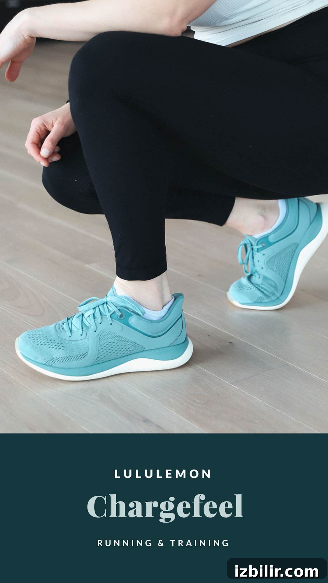 Close up of a lululemon workout shoe.