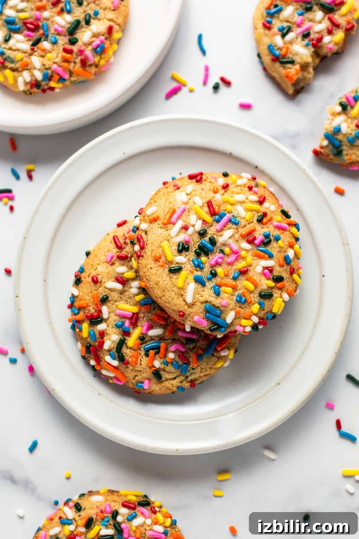 Finished masa cookies on a plate. cookies on plate.