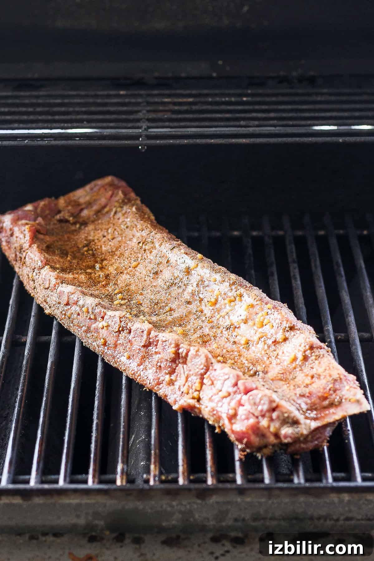 Rack of ribs on the grill Rack of ribs on the grill.