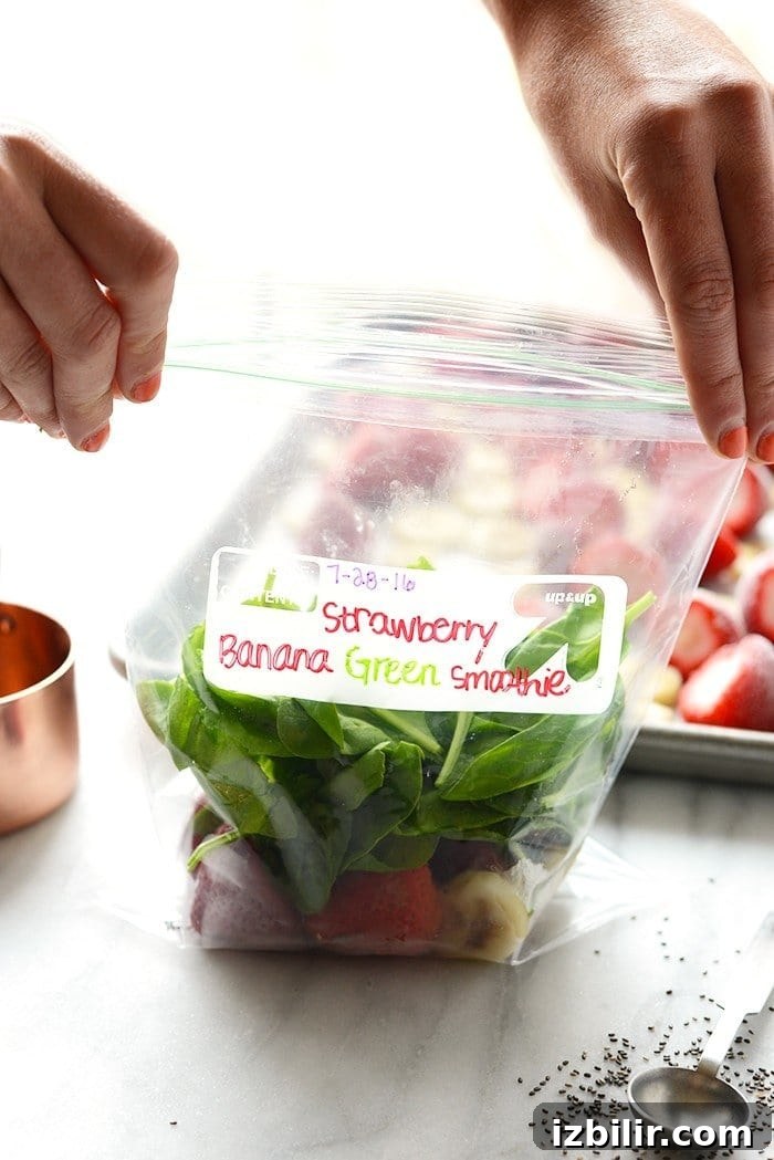 Make a smoothie in under 60 seconds with my smoothie meal prep in a bag secret!