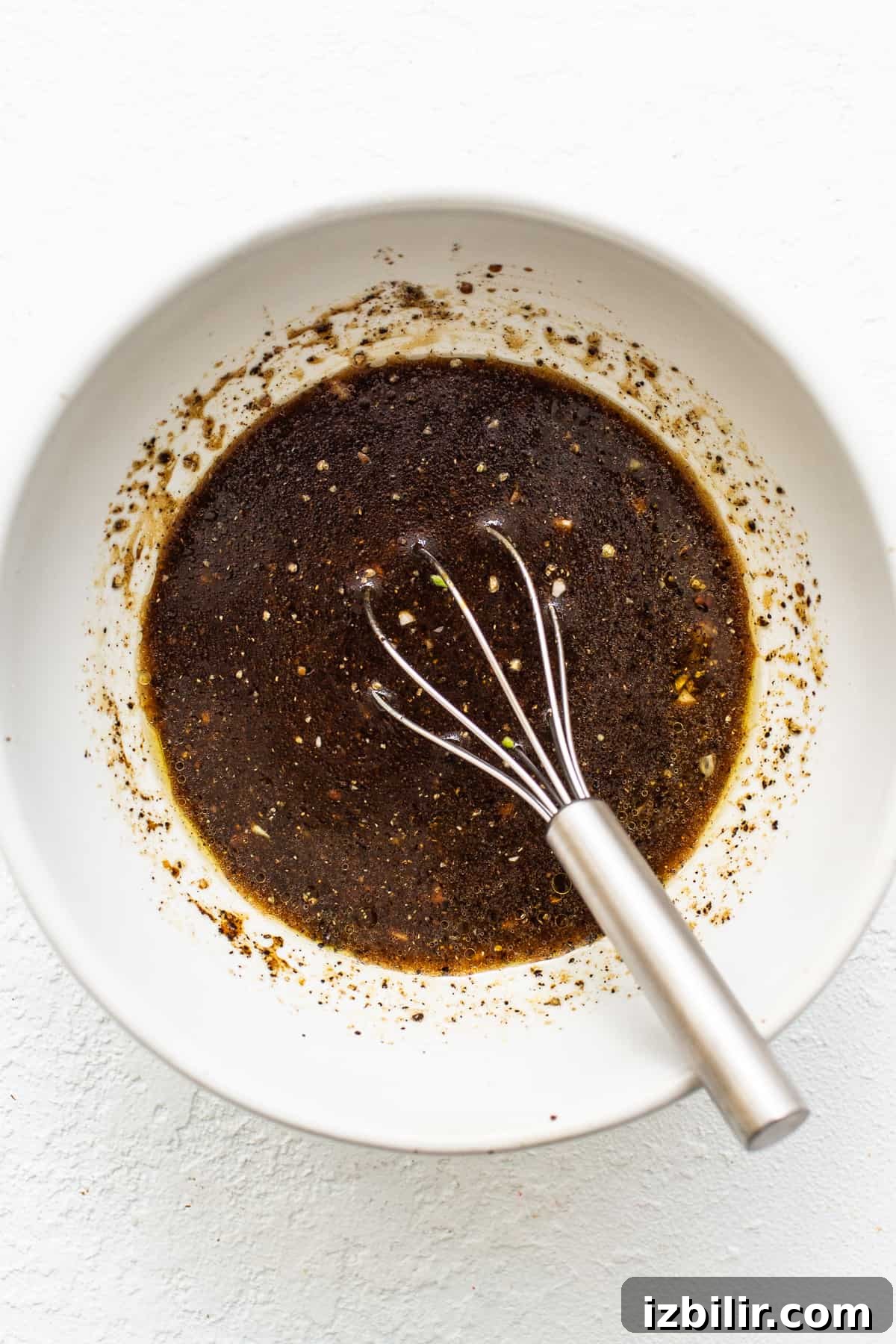 Flank Steak Marinade for Grilling and Searing 3 Marinade ingredients whisked together.