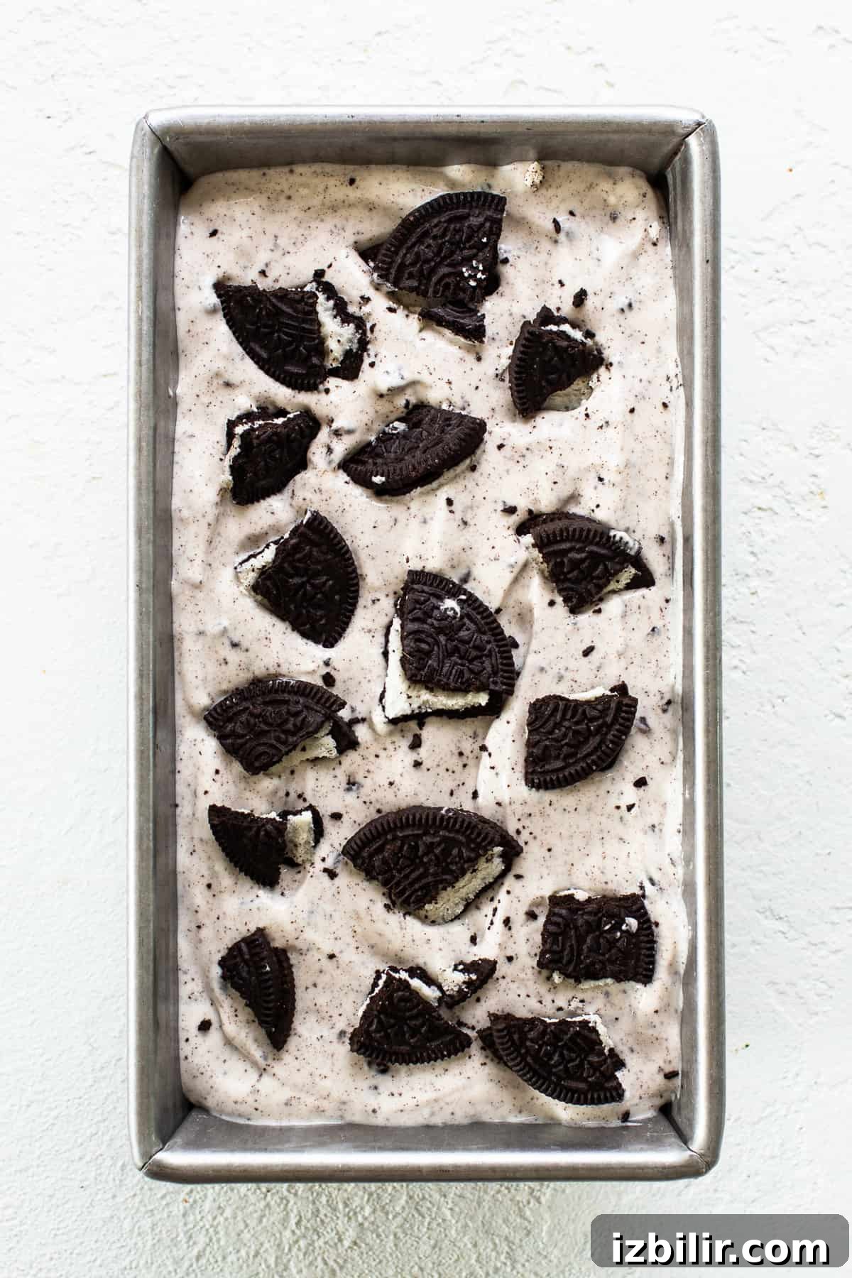 Ice cream in bread pan