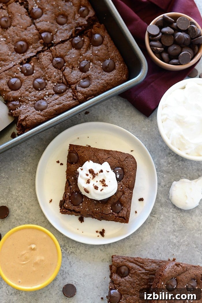 Fudgy Flourless Cashew Butter Brownies 2 Brownie