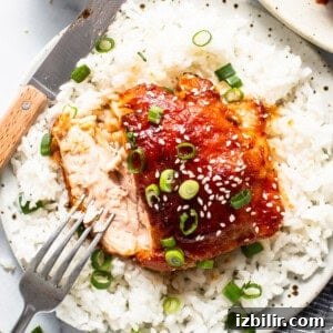 Firecracker Sauce Recipe for Wings, Shrimp and Dips 5 Chicken thigh with rice on a plate.