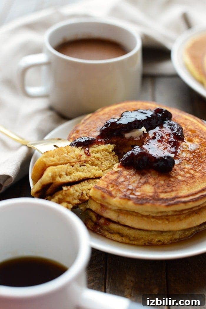 cornmeal whole wheat pancakes