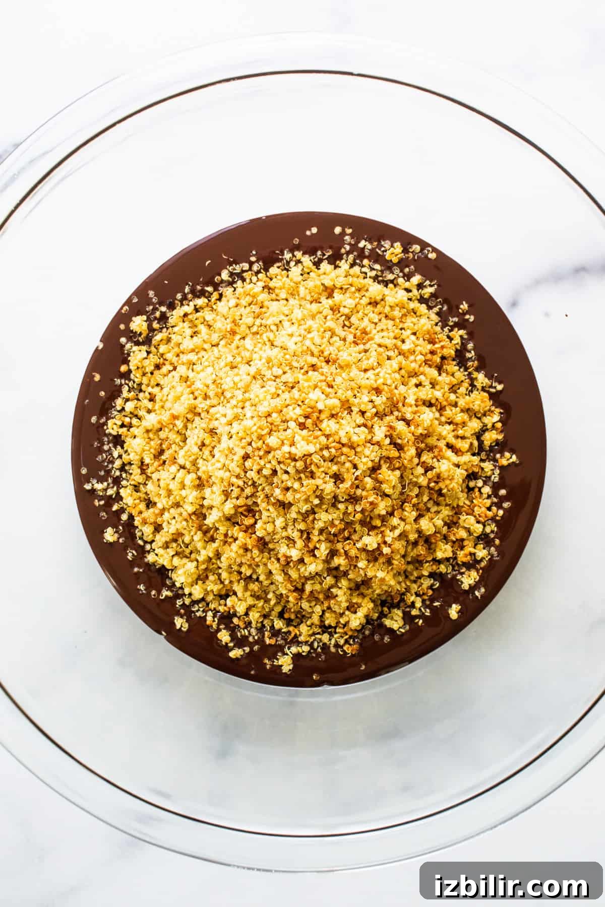 Crunchy Chocolate Quinoa Crisps Recipe 3 a plate of food that is on a table.