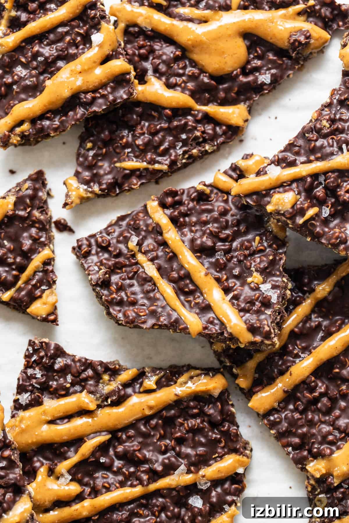 Crunchy Chocolate Quinoa Crisps Recipe 7 a close up of a bunch of cookies on a table.