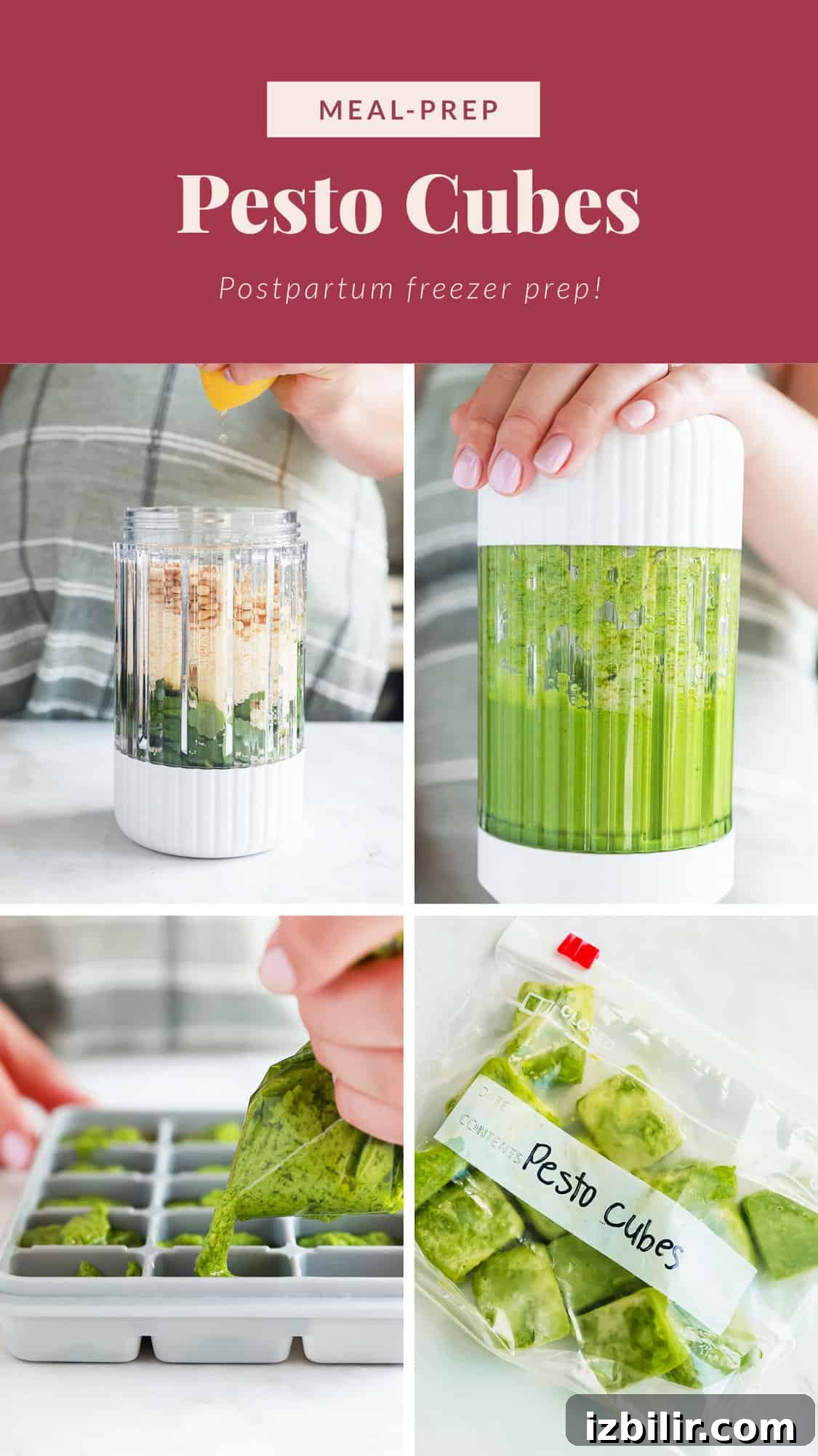 How to make pesto cubes.