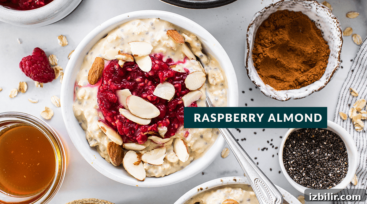 3 Protein-Packed Overnight Oats Recipes 8 raspberry almond overnight oats