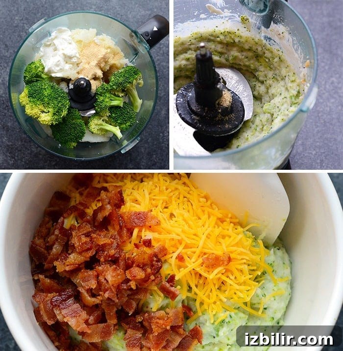 twice baked potatoes being prepped in a food processor