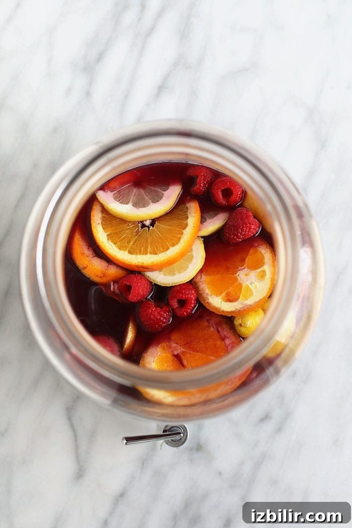 Sangria in pitcher ready to serve sangria recipe