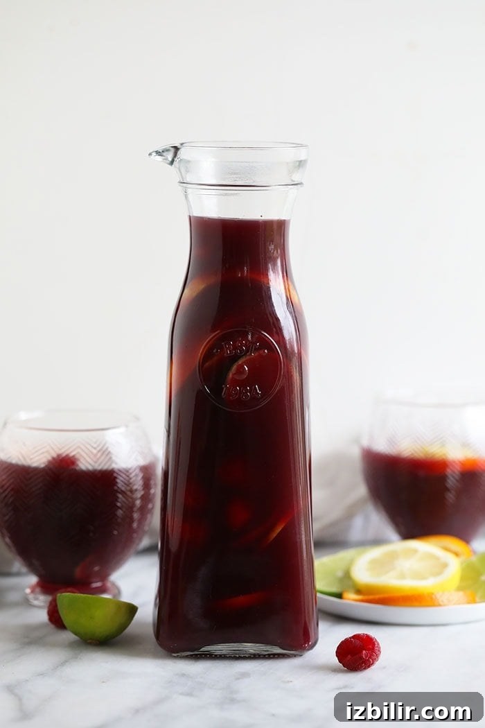 Glass bottle of sangria sangria in glass bottle