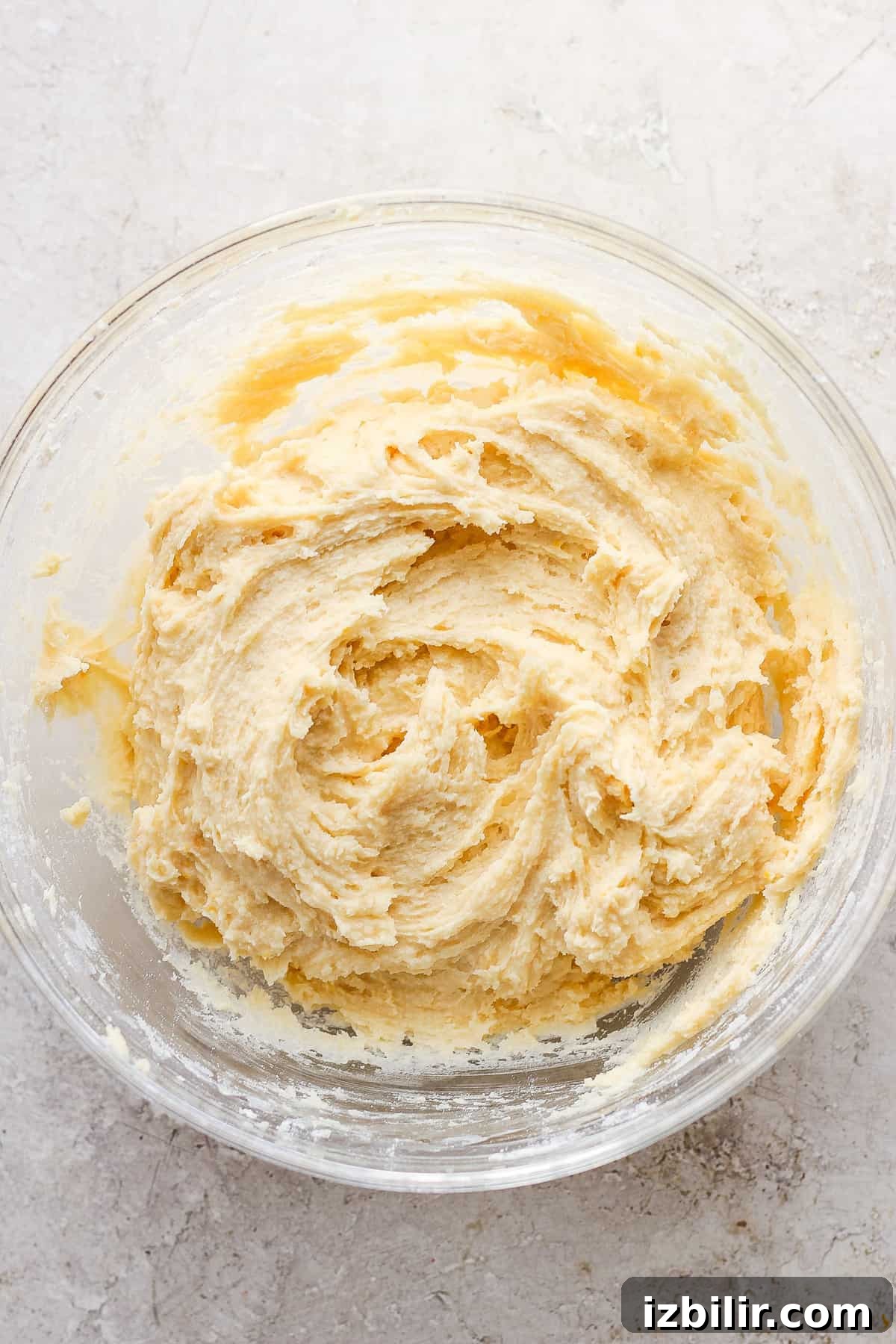Zesty Chocolate Orange Ricotta Cookies 4 A bowl of whipped ricotta or cream in a white bowl.
