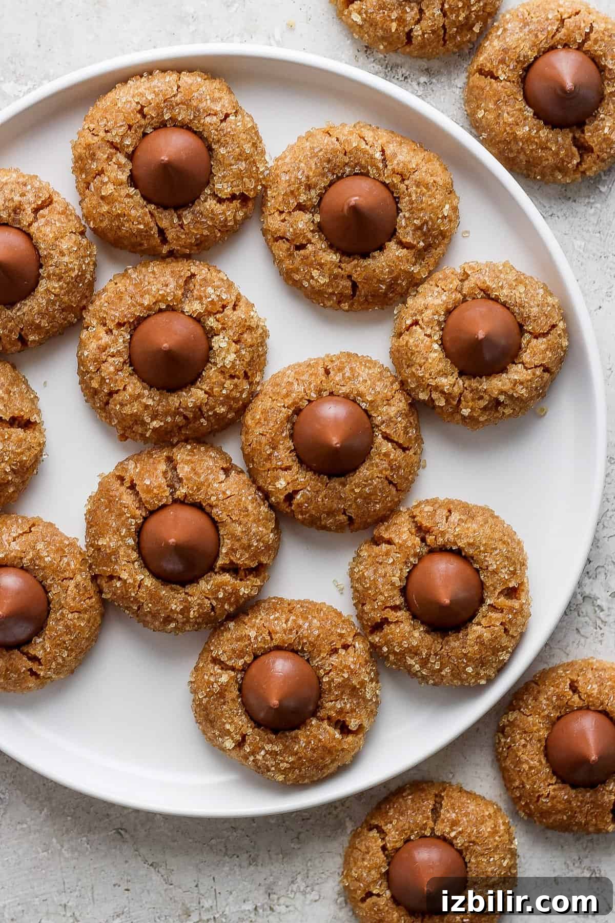 Easter egg cookies on a white plate.