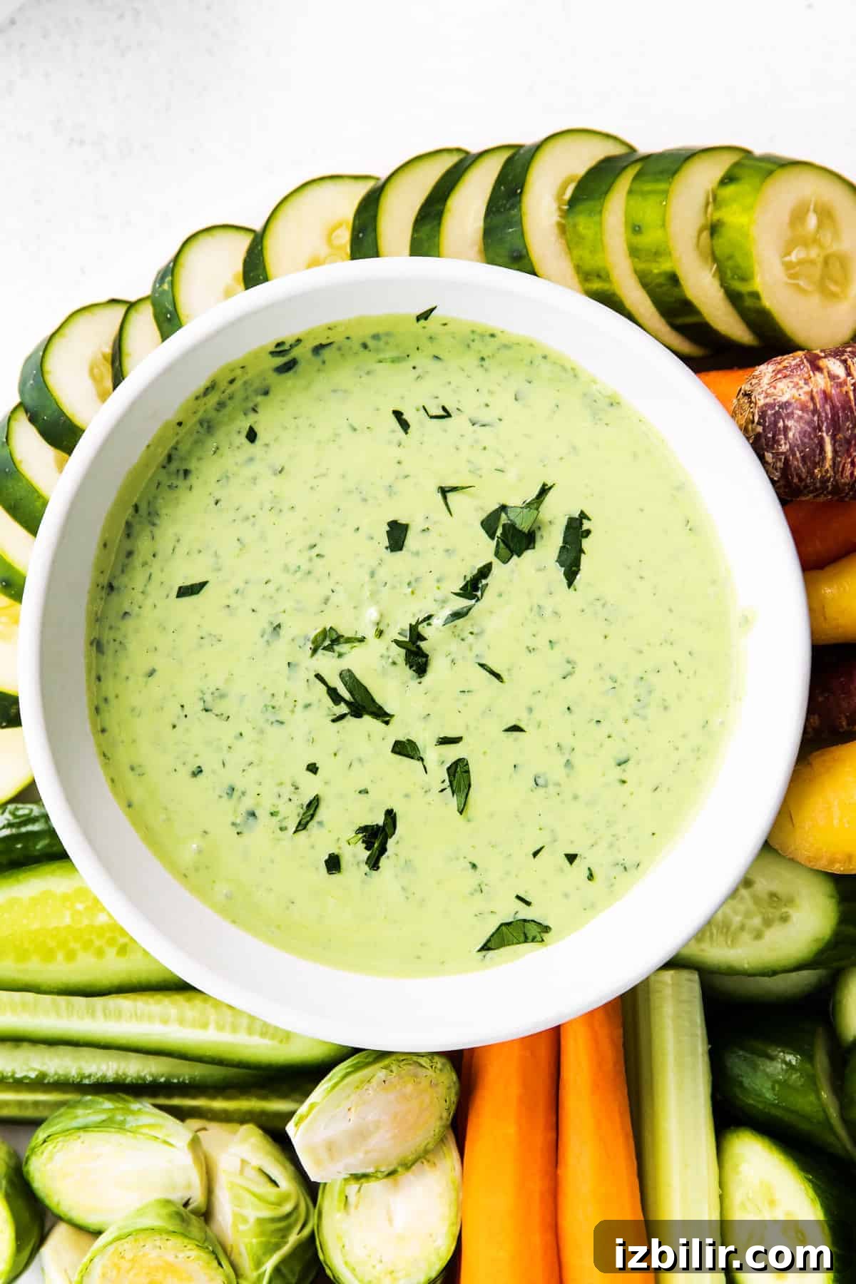 Creamy Green Goddess Dressing Recipe with Fresh Herbs 2 green goddess dressing in bowl