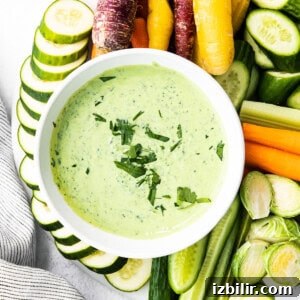 Creamy Green Goddess Dressing Recipe with Fresh Herbs 8 dressing in bowl