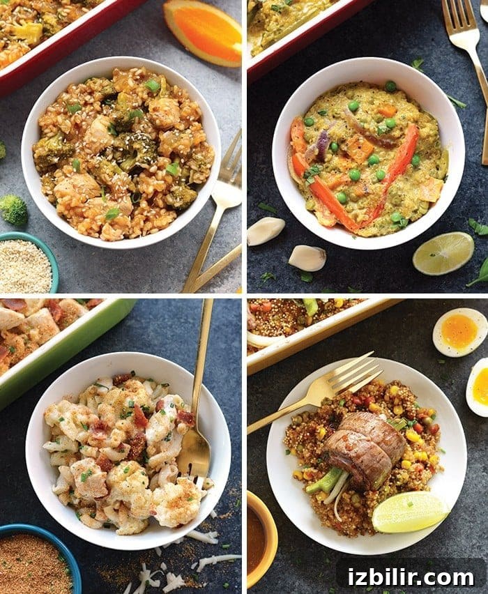 Looking for a hearty casserole packed full of veggies + protein + whole grains? Make one of these delicious, healthy casserole recipes at any time of the year! They’re perfect for the entire family or for meal prep. Healthy Casseroles