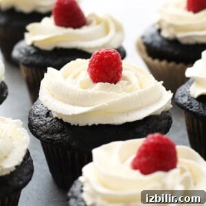 Healthier chocolate cupcakes square image