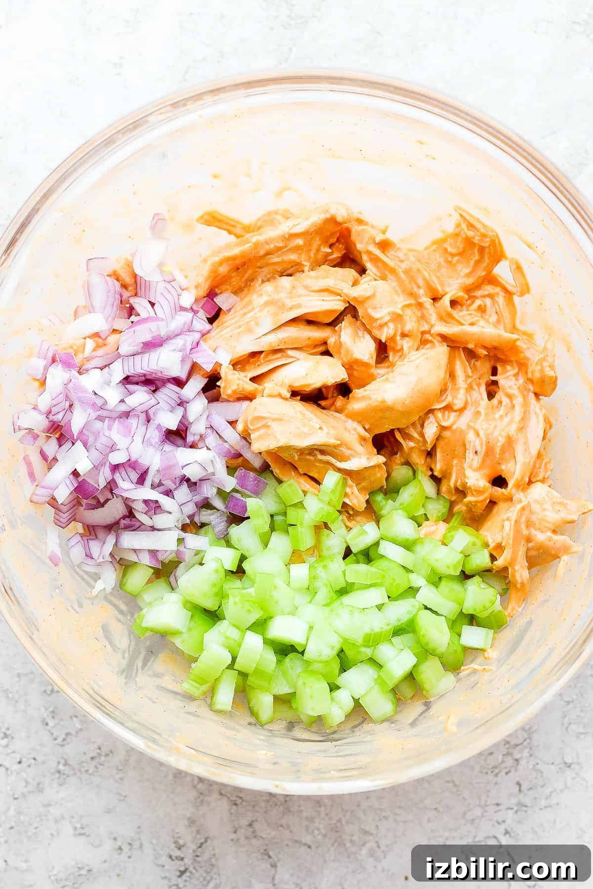buffalo chicken in bowl