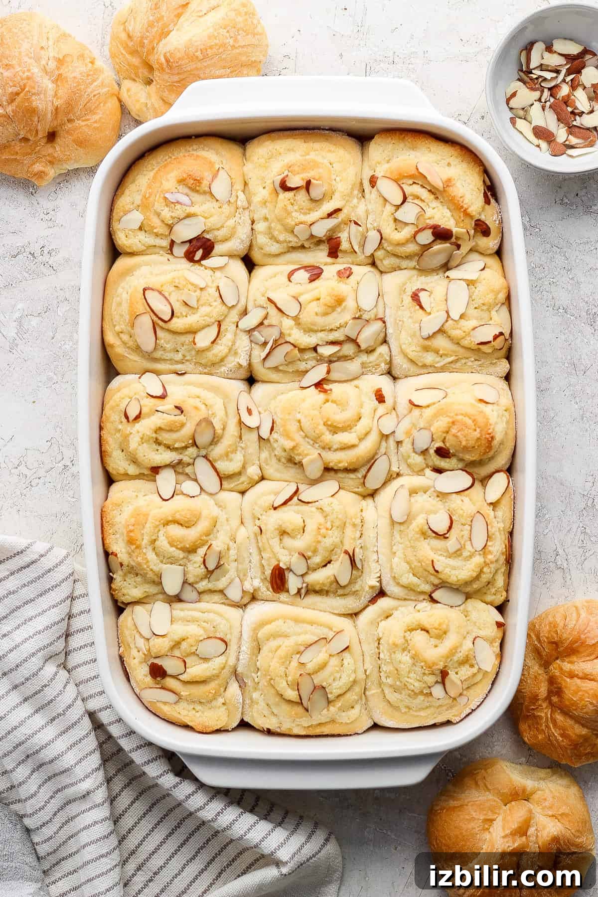 Almond croissant cinnamon rolls