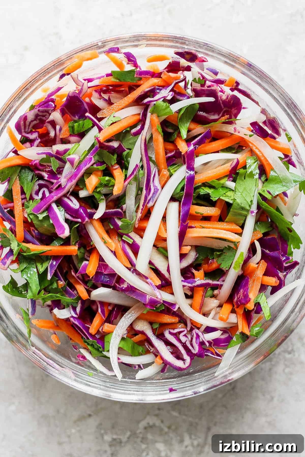 Peanut Chicken Wrap Recipe with Crunchy Slaw 3 Cabbage salad with carrots and onion