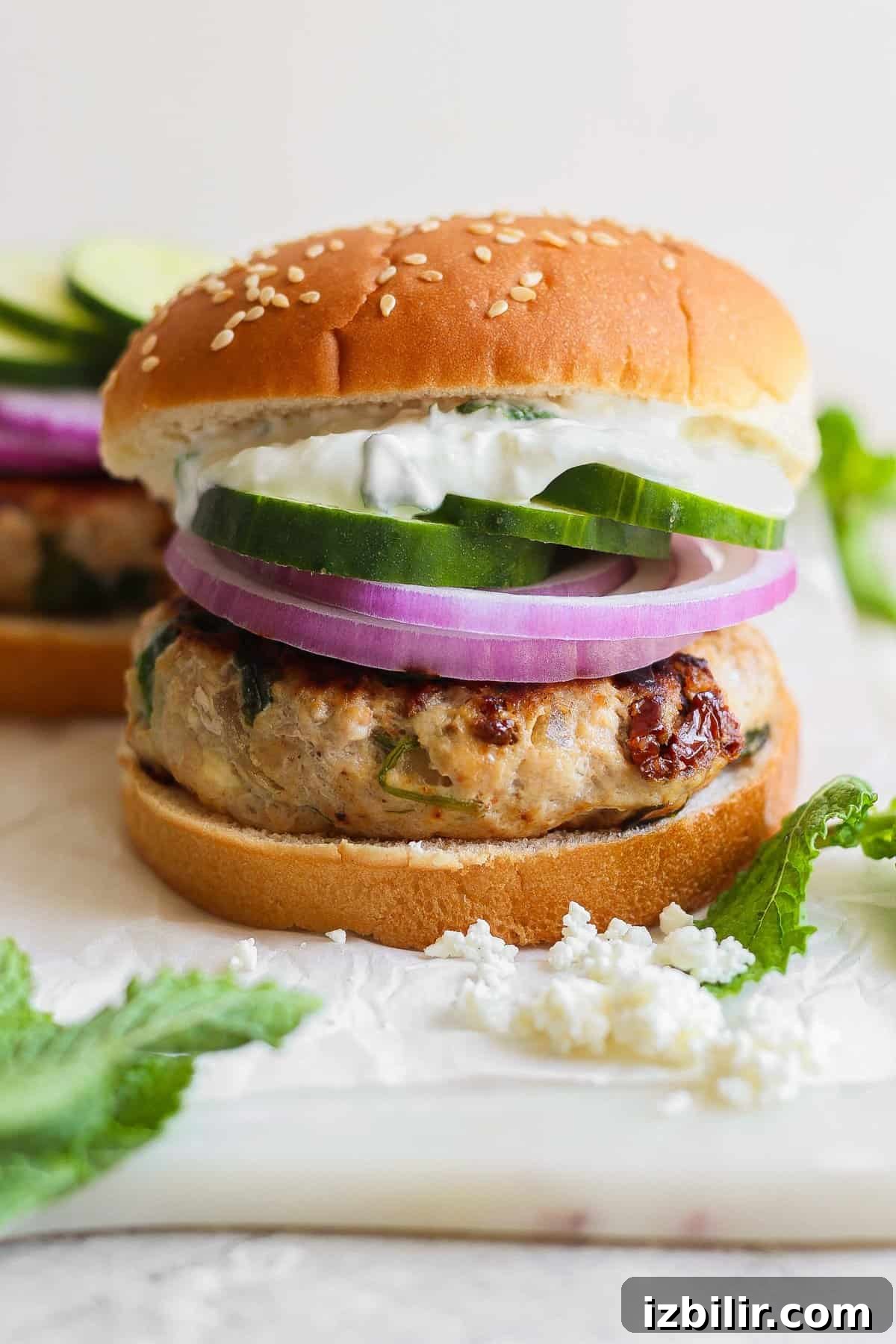 Mediterranean burgers with tzatziki