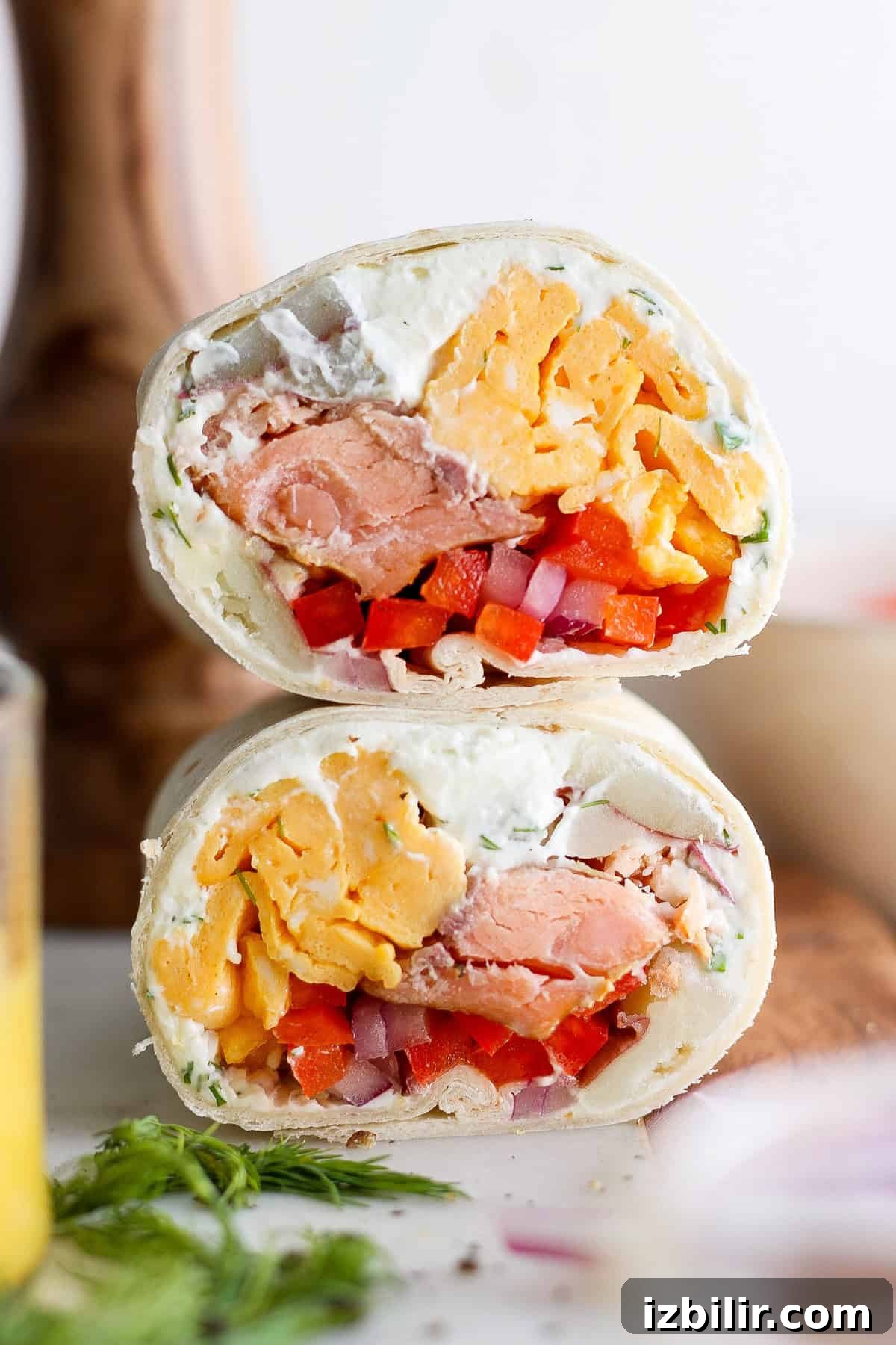 Smoked Salmon Breakfast Burrito