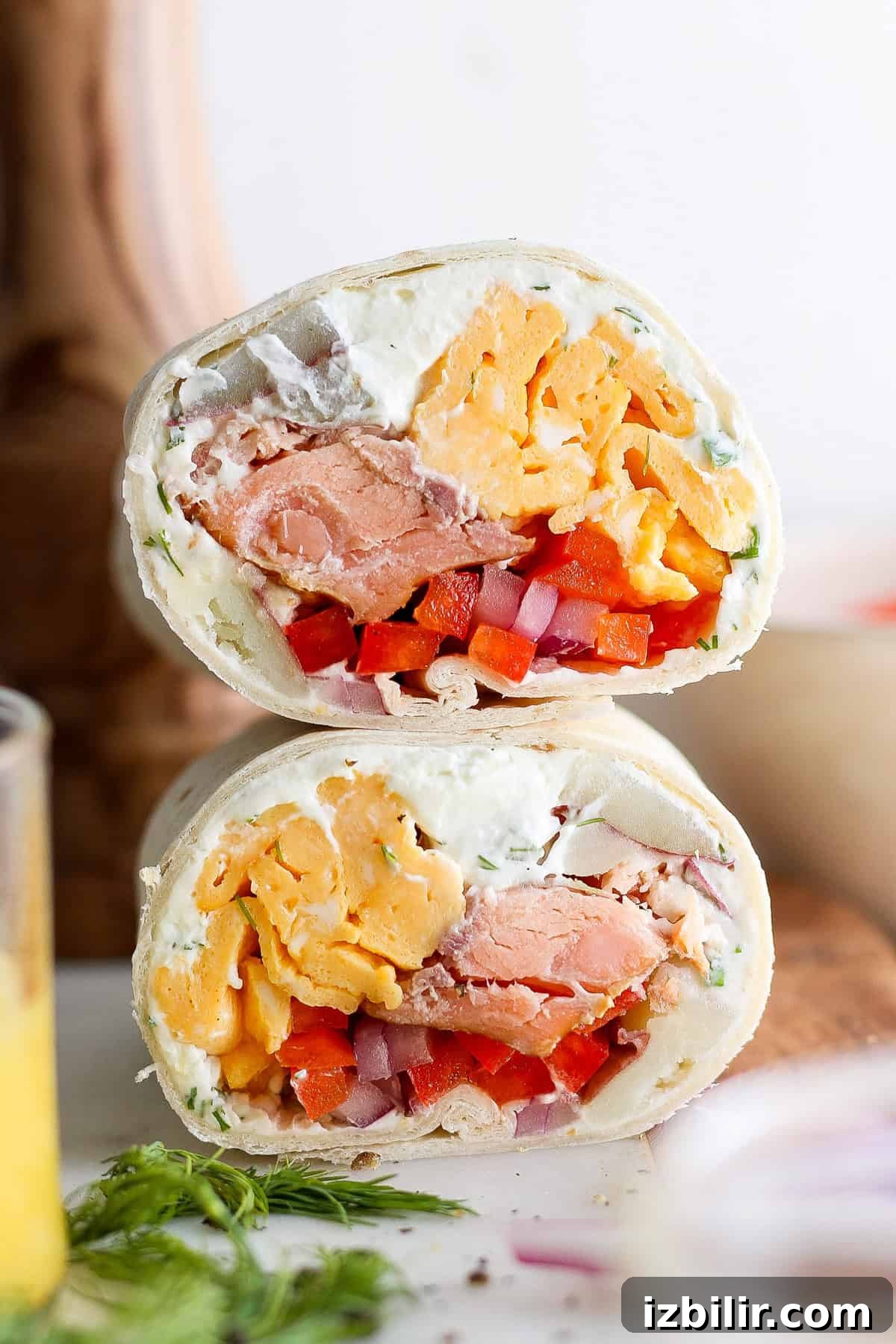 Smoked Salmon Wrap Half