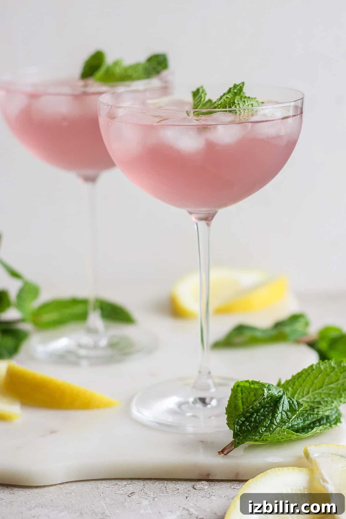 Sparkling Unicorn Gin Cocktail Recipe 2 Purple unicorn gin cocktail in stemmed glass