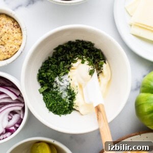 Classic Turkey Sandwich Recipe You Will Love 6 Close-up of sandwich ingredients and herby mayo