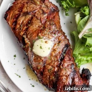 Seared Balsamic Steak Caprese with Fresh Mozzarella 5 steak on plate