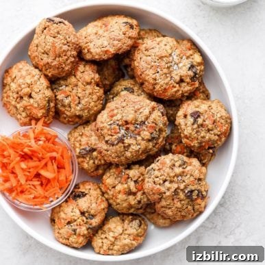 Carrot cake cookies on a plate