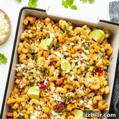Pasta salad in bowl.