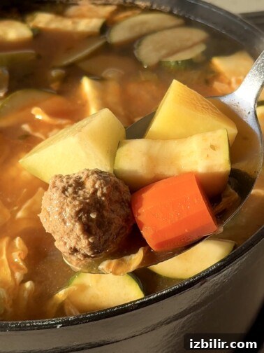 Bowl of Sopa de Albóndigas