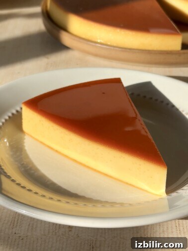 Classic flan with caramel sauce