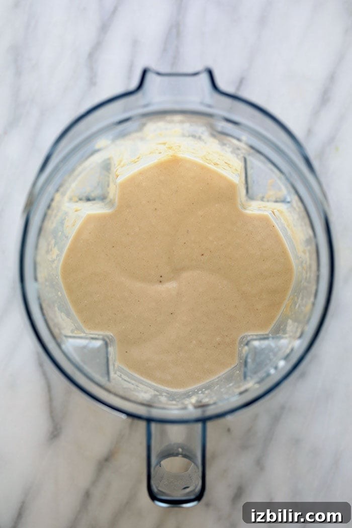 healthy banana protein shake in a blender