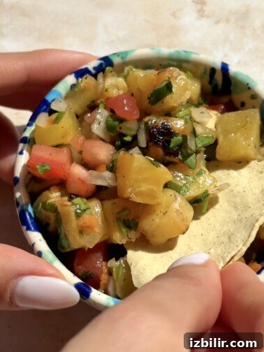 Grilled pineapple and habanero salsa