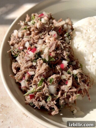 Salpicon de Res - shredded beef salad