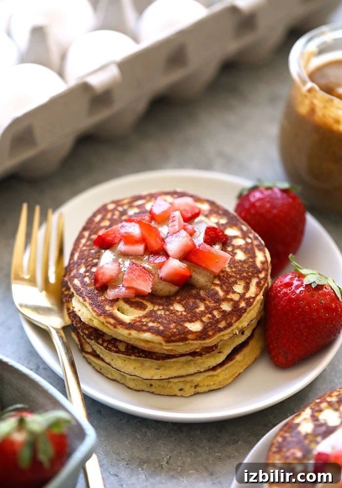 stack of almond flour pancakes
